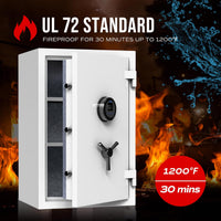 Fingerprint Fireproof Home Safe Box,Biometric Money Safe,2.12 Cuft