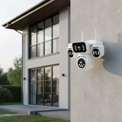 4-Lens Wireless Outdoor Camera for Home Security