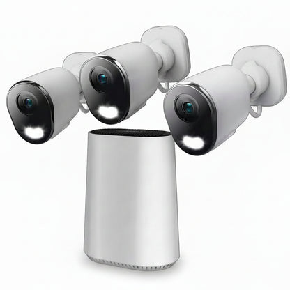8-Channel 4K 64GB Smart NVR Security Camera System with 3-Plug-In Wireless Spotlight Cameras with 2-Way Audio