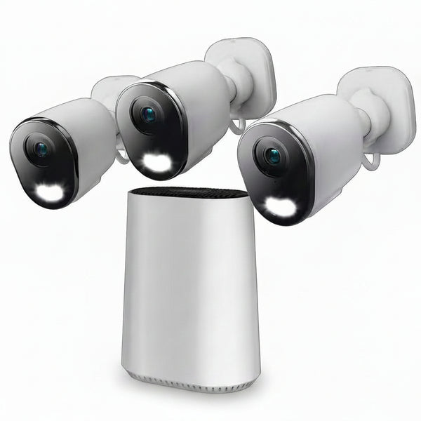 8-Channel 4K 64GB Smart NVR Security Camera System with 3-Plug-In Wireless Spotlight Cameras with 2-Way Audio