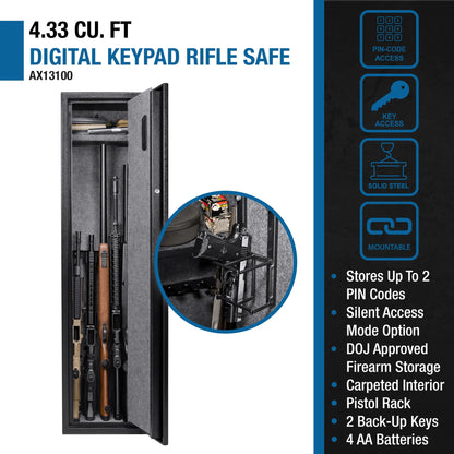 4.33 Cu Ft Digital Keypad Rifle Safe