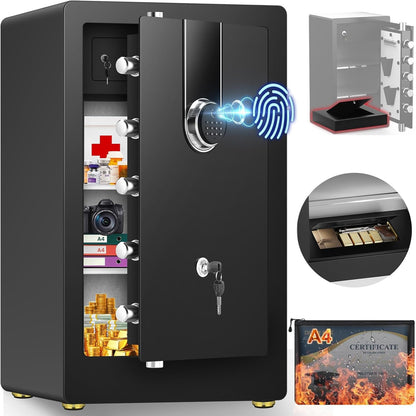 8.5 Cuft Heavy Duty Biometric Safe Box, Home Safes Water Fireproof
