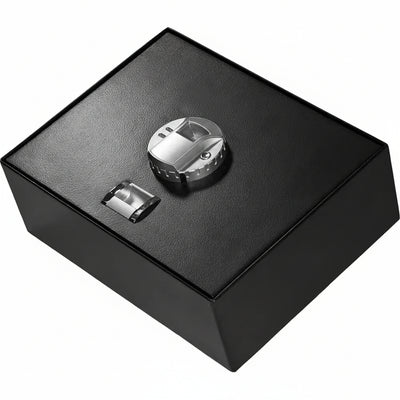 0.23 Cu. Ft. Top Opening Safe with Biometric Lock, Black Matte