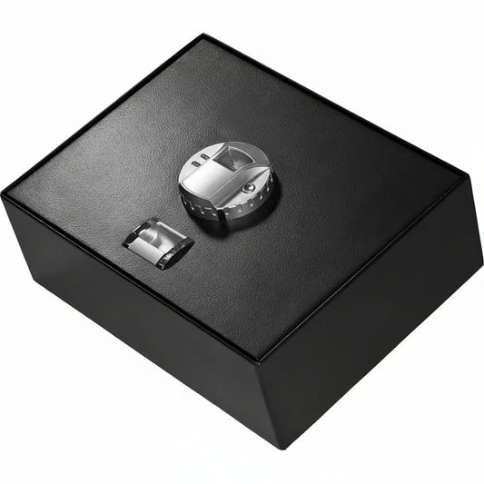 0.23 Cu. Ft. Top Opening Safe with Biometric Lock, Black Matte
