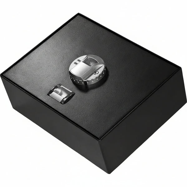 0.23 Cu. Ft. Top Opening Safe with Biometric Lock, Black Matte
