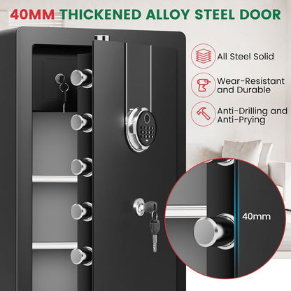 8.5 Cuft Heavy Duty Biometric Safe Box, Home Safes Water Fireproof