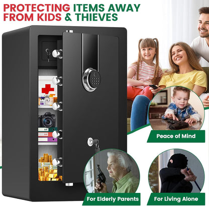 8.5 Cuft Heavy Duty Biometric Safe Box, Home Safes Water Fireproof