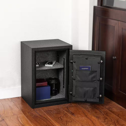 Biometric 1.0 Cu. Ft. Waterproof and Fireproof Home Safe Advanced Finger Vein Recognition Access in Matte Black