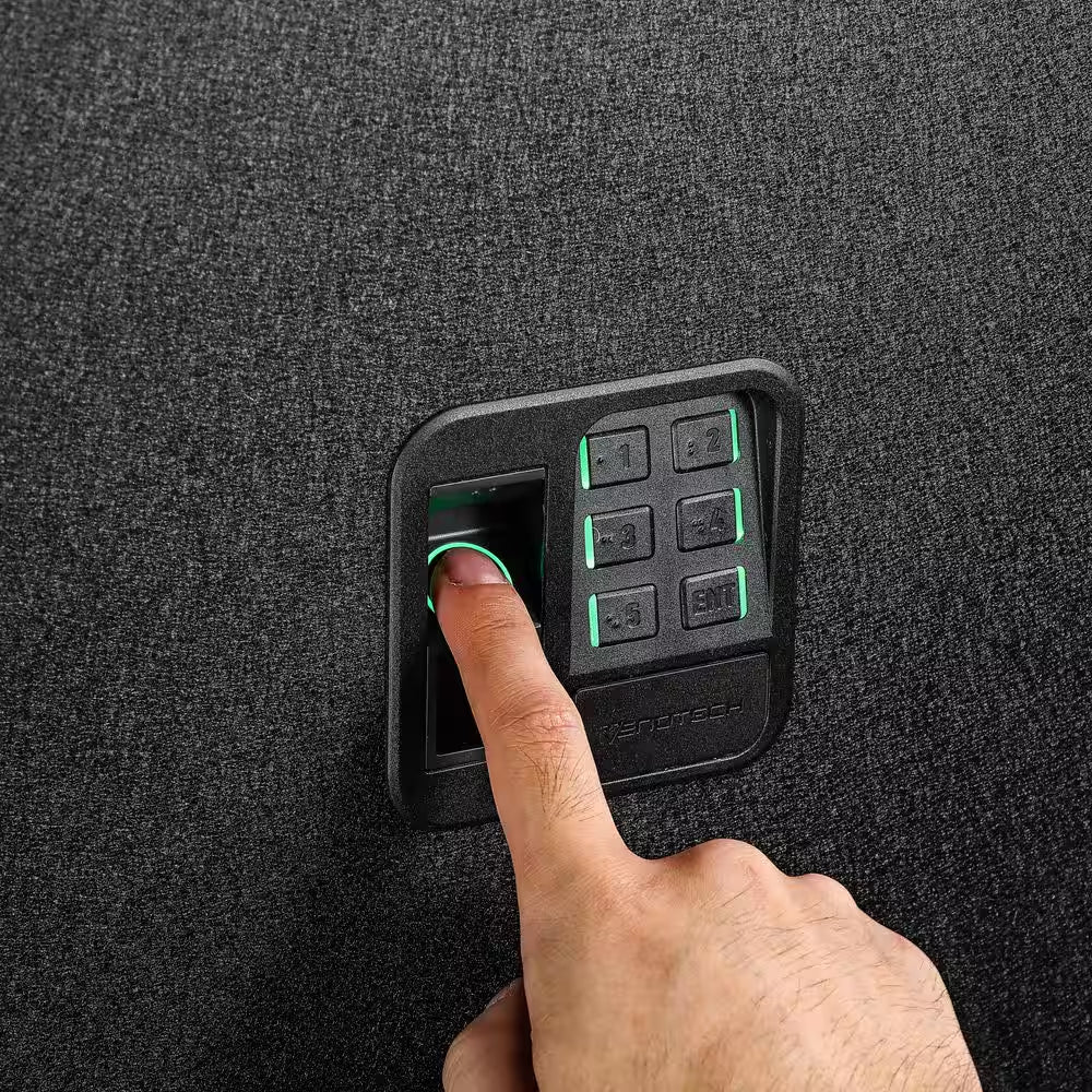 Biometric 1.0 Cu. Ft. Waterproof and Fireproof Home Safe Advanced Finger Vein Recognition Access in Matte Black