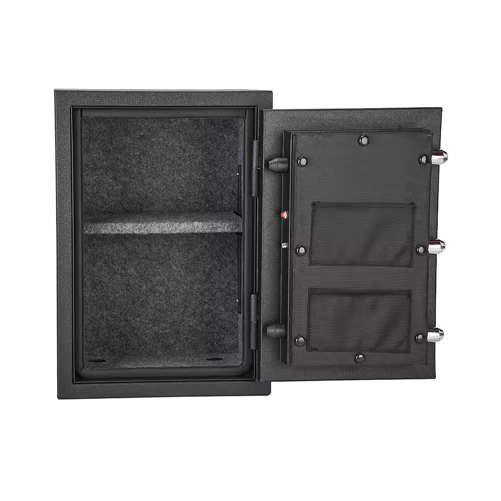 Biometric 1.0 Cu. Ft. Waterproof and Fireproof Home Safe Advanced Finger Vein Recognition Access in Matte Black
