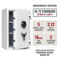 Fingerprint Fireproof Home Safe Box,Biometric Money Safe,2.12 Cuft — Results & Stats